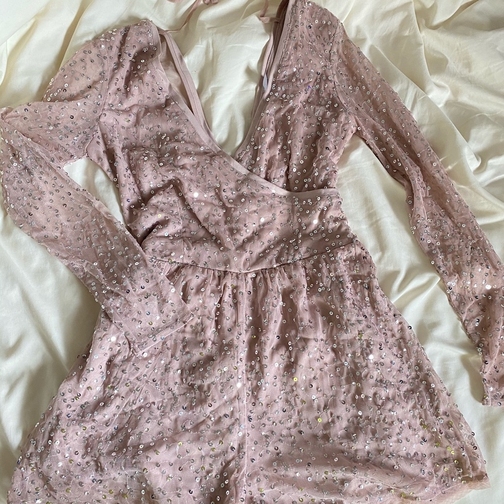 Sparkly Mauve Romper